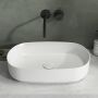 Isvea Infinity umywalka 55x36 cm owalna nablatowa biała 10NF65055-2L zdj.5