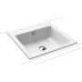 Kaldewei Puro umywalka 46 cm wpuszczana kwadratowa model 3150 biała 900006033001 zdj.1