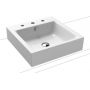 Kaldewei Puro umywalka 46 cm nablatowa kwadratowa model 3156 biała 900606033001 zdj.1