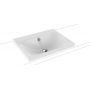 Kaldewei Silenio umywalka 60x46 cm nablatowa prostokątna model 3040 biała 903906003001 zdj.1