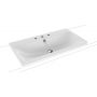 Kaldewei Silenio umywalka 90x46 cm nablatowa prostokątna model 3041 biała 904006033001 zdj.1