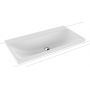 Kaldewei Silenio umywalka 90x46 cm nablatowa prostokątna model 3041 biała 904006313001 zdj.1