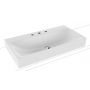 Kaldewei Silenio umywalka 90x46 cm nablatowa prostokątna model 3043 biała 904206273001 zdj.1