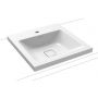 Kaldewei Cono umywalka 50 cm nablatowa kwadratowa model 3076 biała 908306013001 zdj.1