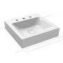 Kaldewei Cono umywalka 50 cm nablatowa kwadratowa model 3077 biała 908406033001 zdj.1