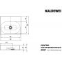 Kaldewei Centro umywalka 60x50 cm nablatowa prostokątna model 3057 biała 903006003001 zdj.2