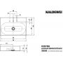 Kaldewei Centro umywalka 90x50 cm nablatowa prostokątna model 3058 biała 903106033001 zdj.2