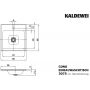 Kaldewei Cono umywalka 50 cm wpuszczana kwadratowa model 3075 biała 908206013001 zdj.2