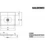 Kaldewei Cono umywalka 60x50 cm wpuszczana prostokątna model 3080 biała 901606003001 zdj.2