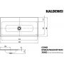 Kaldewei Cono umywalka 120x50 cm wpuszczana prostokątna model 3082 biała 901806003001 zdj.2