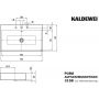 Kaldewei Puro umywalka 90x46 cm nablatowa prostokątna model 3158 biała 900806033001 zdj.2