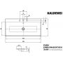 Kaldewei Puro umywalka 120x46 cm wpuszczana prostokątna model 3169 biała 907106033001 zdj.2