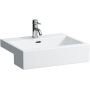 Laufen Living City umywalka 55x46 cm półblatowa prostokątna biała H8134320001041 zdj.1