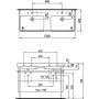 Laufen Pro S umywalka 120x46 cm prostokątna ścienna-podwójna biała H8149664001041 zdj.2