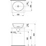 Laufen Ilbagnoalessi umywalka 45x38 cm owalna nablatowa biała H8189754001121 zdj.2