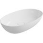 Lavaberg Skinn umywalka 60x36 cm owalna nablatowa biały połysk 663130061003 zdj.3