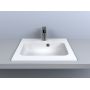 Miraggio Della umywalka 50x45 cm wpuszczana prostokątna biały połysk 0000174 zdj.3