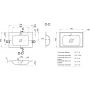 Miraggio Della umywalka 70x45 cm wpuszczana prostokątna biały połysk 0000178 zdj.2