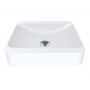 Miraggio Geneva Matt umywalka 43,9x38,9 cm prostokątna nablatowa biały mat 0000202 zdj.3