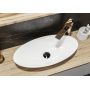 Miraggio Nice umywalka 59,5x29,7 cm nablatowa owalna biały połysk 0000222 zdj.1