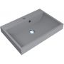 Miraggio Varna Mirastone umywalka 69,4x41,6 cm prostokątna ścienna szary mat 0000448 zdj.1