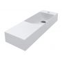 Miraggio Shanghai R Matt umywalka 80,8x25,8 cm prostokątna nablatowa biały mat 0000577 zdj.3