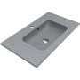 Miraggio Della Mirastone umywalka 80,1x45,1 cm prostokątna wpuszczana szary mat 0000943 zdj.1