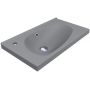 Miraggio Titania Mirastone umywalka 69,5x39,6 cm prostokątna wpuszczana szary mat 0000980 zdj.1