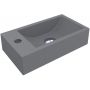 Miraggio Faro Mirastone umywalka 40,8x22,7 cm prostokątna nablatowa szary mat 0000984 zdj.1