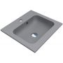 Miraggio Della Mirastone umywalka 50,1x45,1 cm prostokątna wpuszczana szary mat 0000985 zdj.1