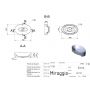 Miraggio Evora Mirasoft umywalka 50x32 cm owalna nablatowa biały mat 0001017 zdj.2
