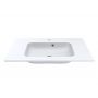 Miraggio Della Mirasoft umywalka 80,1x45,1 cm prostokątna wpuszczana biały mat 0001070 zdj.3