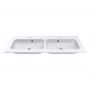 Miraggio Della Mirasoft umywalka 120x45,1 cm prostokątna wpuszczana biały mat 0001075 zdj.3