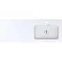 Miraggio Della  R Mirasoft umywalka 120x45,1 cm prostokątna wpuszczana biały mat 0001077 zdj.1