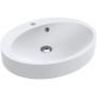 Miraggio Devon Mirasoft umywalka 55x44,9 cm owalna wpuszczana biały mat 0001078 zdj.1