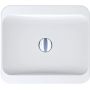 Miraggio Geneva Mirasoft umywalka 43,9x38,9 cm prostokątna nablatowa biały mat 0001087 zdj.1