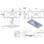 Miraggio Rostriks Uno Mirastone umywalka 100x45 cm prostokątna wpuszczana czarny mat 0001508 zdj.2