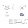 Miraggio Moon Mirasoft umywalka 40 cm okrągła nablatowa biały mat 0001546 zdj.2