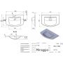 Miraggio Dea Mirasoft umywalka 80,1x54,3 cm półokrągła wpuszczana biały mat 0001589 zdj.2