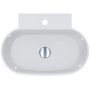 Miraggio Ruff umywalka 53x39 cm owalna ścienna-nablatowa biały połysk 0001882 zdj.1