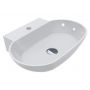 Miraggio Ruff umywalka 53x39 cm owalna ścienna-nablatowa biały połysk 0001882 zdj.3
