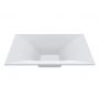 Miraggio Marseille Mirasoft umywalka 55,4x41,6 cm prostokątna nablatowa biały mat 0002430 zdj.3