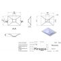 Miraggio Marseille Mirasoft umywalka 55,4x41,6 cm prostokątna nablatowa biały mat 0002430 zdj.2