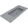 Miraggio Della Mirastone umywalka 100,1x45,1 cm prostokątna wpuszczana szary mat 0002480 zdj.1
