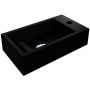 Miraggio Faro L Mirastone umywalka 40,8x22,7 cm prostokątna nablatowa czarny mat 0002537 zdj.1