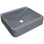 Miraggio Geneva Mirastone umywalka 44x39 cm prostokątna nablatowa szary mat 0002548 zdj.1