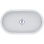 Miraggio Mark 625 Matt umywalka 62,5x36 cm owalna nablatowa biały mat 0002688 zdj.1