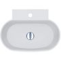 Miraggio Ruff Mirasoft umywalka 53x39 cm owalna nablatowa biały mat 0002426 zdj.1