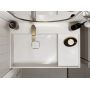 Miraggio Soul umywalka 80x52,5 cm prostokątna ścienna biała 8813306 zdj.6