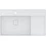 Miraggio Soul umywalka 90x52,5 cm prostokątna ścienna biały mat 8813321 zdj.1